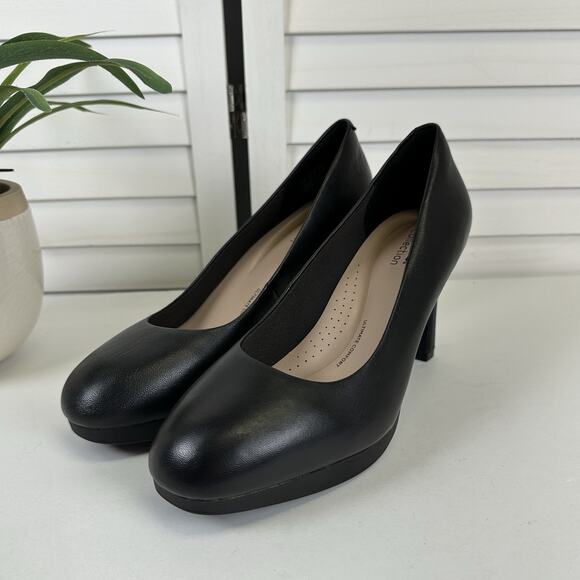 Clarks Collection Ambyr2 Braley Black Career Pump High Heel Comfort Shoe Size 10 - Picture 1 of 9
